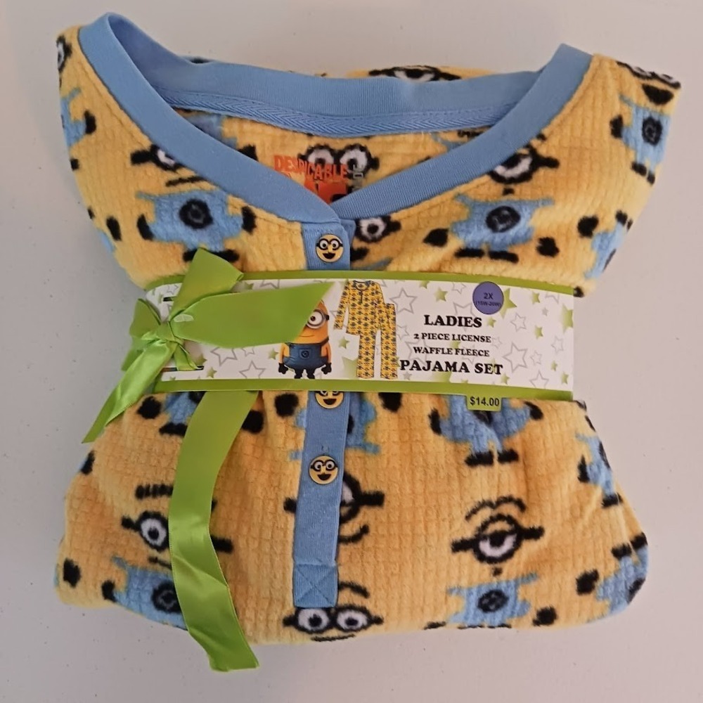 Ladies 2 pc Pajama Set - Despicable Me -Womens Size 2X, Minions‎ Design, Yellow